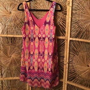 Everly Multi-colored Patterned Dress Size M (C)